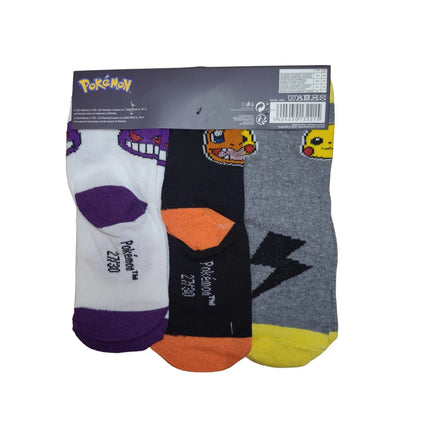 SEO. Pokemon Socken 3 Paar Pikachu Gengar Glumanda Unisex Kinder - 23 - 26 Linkreich