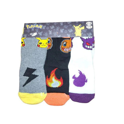 SEO. Pokemon Socken 3 Paar Pikachu Gengar Glumanda Unisex Kinder - 23 - 26 Linkreich