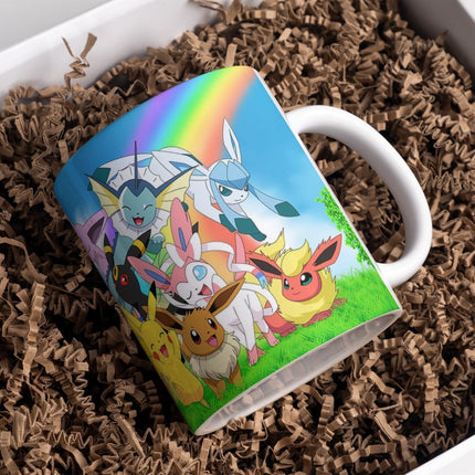 SEO. Pokemon Tasse Evoli Nachtara Feelinara Kaffeetasse 325ml Mug Cup Geschenk - Linkreich