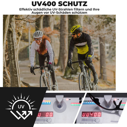 Polarisierte Fahrradbrille mit wechselbaren Gläsern UV - Schutz Unisex (Fahrradbrille) kaufen bei Linkreich – Jetzt entdecken!