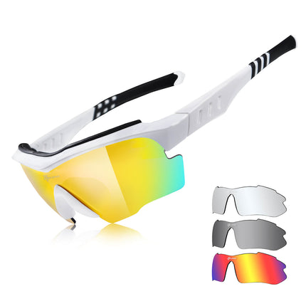Polarisierte Fahrradbrille mit wechselbaren Gläsern UV - Schutz Unisex (Fahrradbrille) kaufen bei Linkreich – Jetzt entdecken!