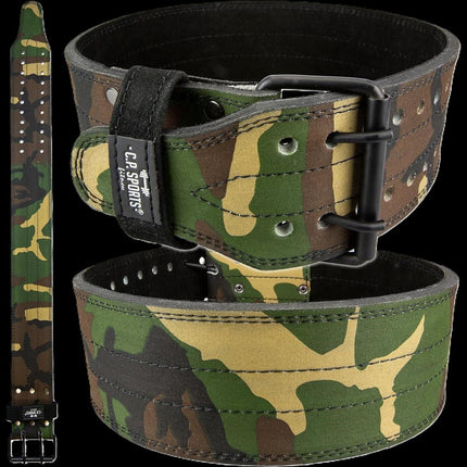 SEO. Powerlifting Gürtel / Gewichthebegürtel - C.P. Sports - T8 - Camo Grün Linkreich