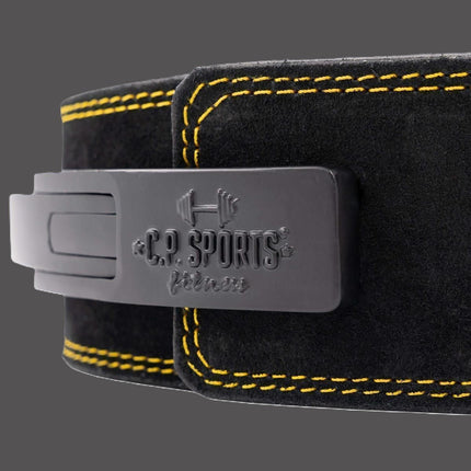 SEO. Powerschnalle aus Metall für Gewichthebegürtel mit C.P. SPORTS 3D - Logo - T9/Buckle - Linkreich