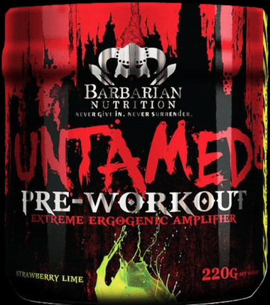 SEO. Pre - Workout Untamed - 240g - Barbarian Nutrition - Strawbery Lime Linkreich
