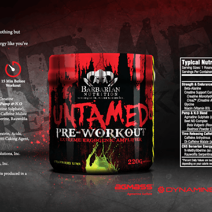 SEO. Pre - Workout Untamed - 240g - Barbarian Nutrition - Cherry Cola Linkreich