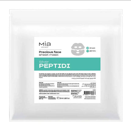 PRECIOUS Gesichtsmaske – Vliesmaske mit Peptidkomplex & revitalisierendem Silber-Effekt