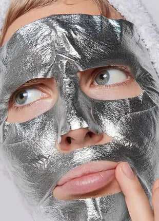 PRECIOUS Gesichtsmaske mit Peptidkomplex – Einweg-Vliesmaske mit Silber-Effekt - Linkreich