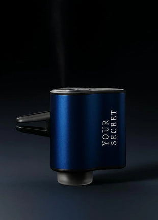 Premium Auto-Diffuser YOUR SECRET – nachfüllbarer Lufterfrischer für den Lüftungsschlitz (Blau/Schwarz) - Linkreich
