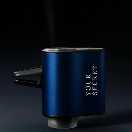 Premium Auto-Diffuser YOUR SECRET – nachfüllbarer Lufterfrischer für den Lüftungsschlitz (Blau/Schwarz) - Linkreich