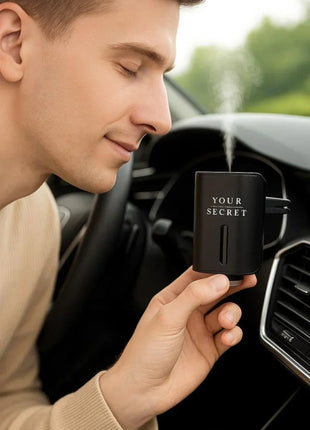 Premium Auto-Diffuser YOUR SECRET – nachfüllbarer Lufterfrischer für den Lüftungsschlitz (Blau/Schwarz) - Linkreich