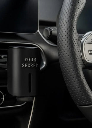 Premium Auto-Diffuser YOUR SECRET – nachfüllbarer Lufterfrischer für den Lüftungsschlitz (Blau/Schwarz) - Linkreich