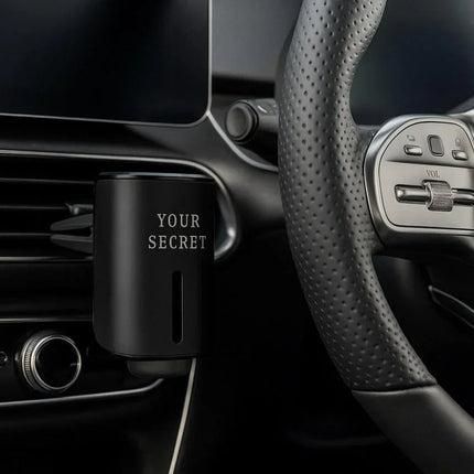 Premium Auto-Diffuser YOUR SECRET – nachfüllbarer Lufterfrischer für den Lüftungsschlitz (Blau/Schwarz) - Linkreich