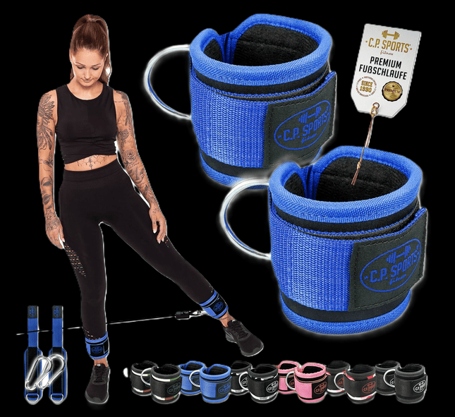 SEO. Premium Fußschlaufen - Blau / Pink - C.P. Sports - G4 - 3 - Blau Linkreich