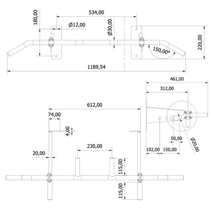 Premium Pull-up bar for Wall and Ceiling