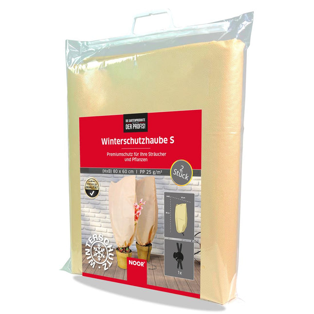 SEO. Premium Winterschutz-Haube - S 80x60 cm - 2er Set - Beige - 80x60 cm Linkreich