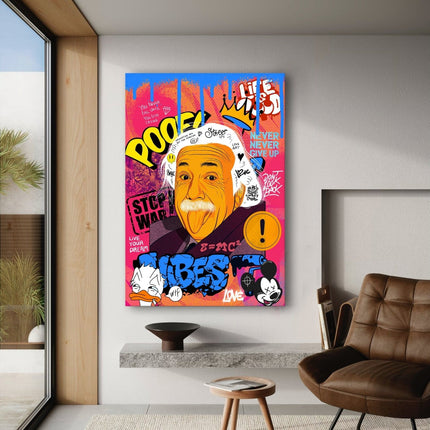 Professor Einstein - Leinwandbild Pop Art (Canvas) kaufen bei Linkreich – Jetzt entdecken!