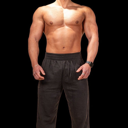 SEO. Profi Gym - Hose / Trainings Hose / und Freizeithose - Unisex - MG Sports® - S10 - Schwarz Linkreich
