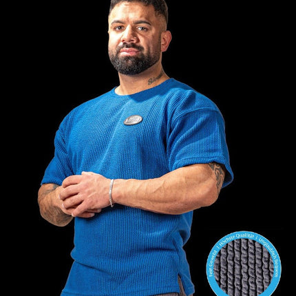SEO. Profi Gym Shirt Bodybuilding / Fitness T-Shirt - Unisex - MG Sports Company® - S8 - 4 - Hell Blau Linkreich