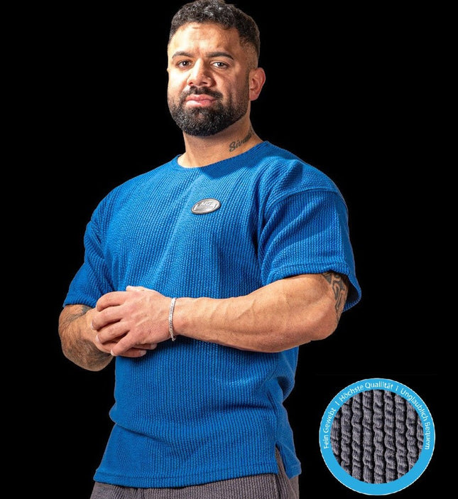 SEO. Profi Gym Shirt Bodybuilding / Fitness T-Shirt - Unisex - MG Sports Company® - S8 - 4 - Hell Blau Linkreich