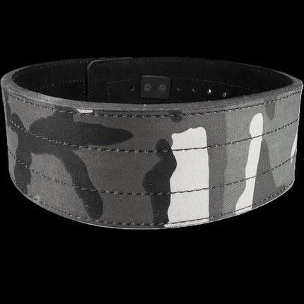 SEO. Profi Powerlifting - Gürtel mit Powerschnalle - Camouflage Weiß - C.P. Sports T9 - XS Linkreich