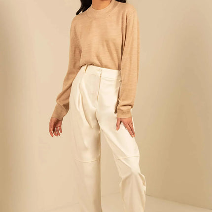 KUNA - Alpaka Damen Pullover Turtleneck - Anahi – 100 % Baby‑Alpaka