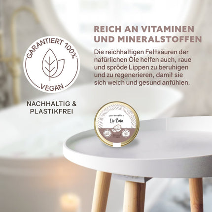 SEO. Puremetics | Lip Balm „Coconut Cream“ – pflegender Lippenbalsam mit Sheabutter & Kokosöl (vegan) - Linkreich