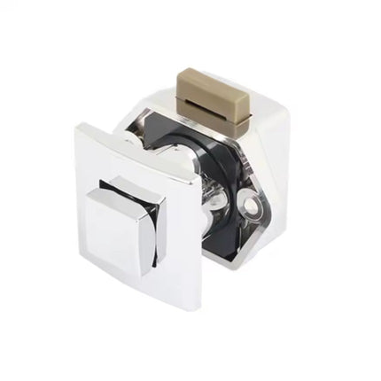 Push Lock Axis | Camper Mini Möbelschloss quadratisch matt silbern oder chrom