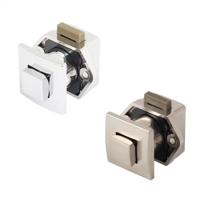 Push Lock Axis | Camper Mini Möbelschloss quadratisch matt silbern oder chrom