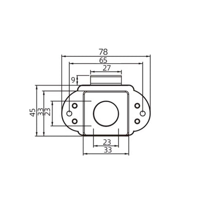 Push Lock Edge | Camper Möbelschloss quadratisch braun und chrome