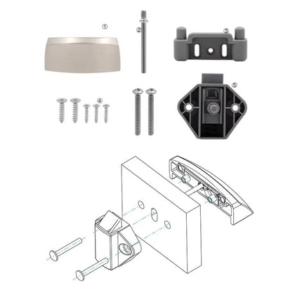 Push Lock Vanra | Camper Möbelschloss für 14-17mm Wandstärke