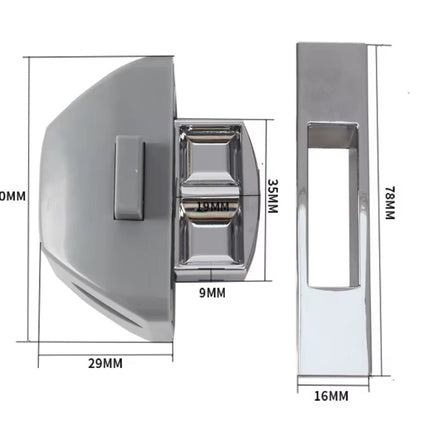 Push Lock Prime | Camper Möbelschloss rechteckig für 14-16mm Wandstärke