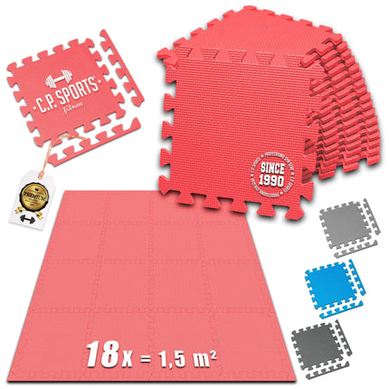 SEO. Puzzlematten aus hochwertigem und elastischem EVA - Schaum 25x25 = 1,5 m² - C.P. Sports K1000 - Linkreich