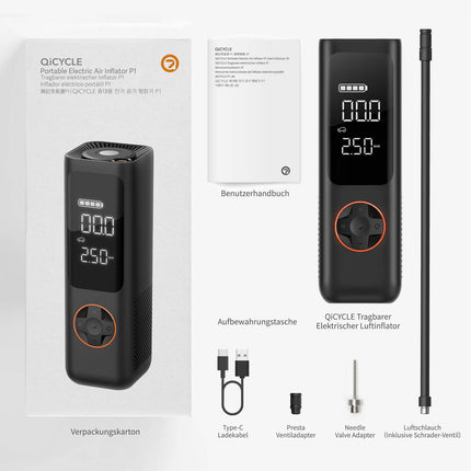 QiCYCLE Elektrische Luftpumpe 150PSI (Fahrrad Luftpumpen) kaufen bei Linkreich – Jetzt entdecken!