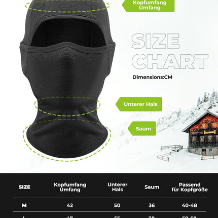 Qunature Sturmhaube Herbst Winter Balaclava für Outdoorsports Unisex