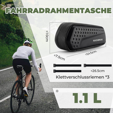 Rahmentasche Oberrohrtasche Schwarz 1,1L (Fahrradtaschen) kaufen bei Linkreich – Jetzt entdecken!