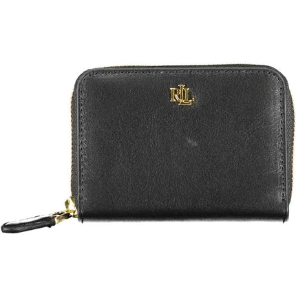 SEO. RALPH LAUREN Geldbörse Damen – Elegante Brieftasche aus Leder mit Münzfach - Schwarz Linkreich