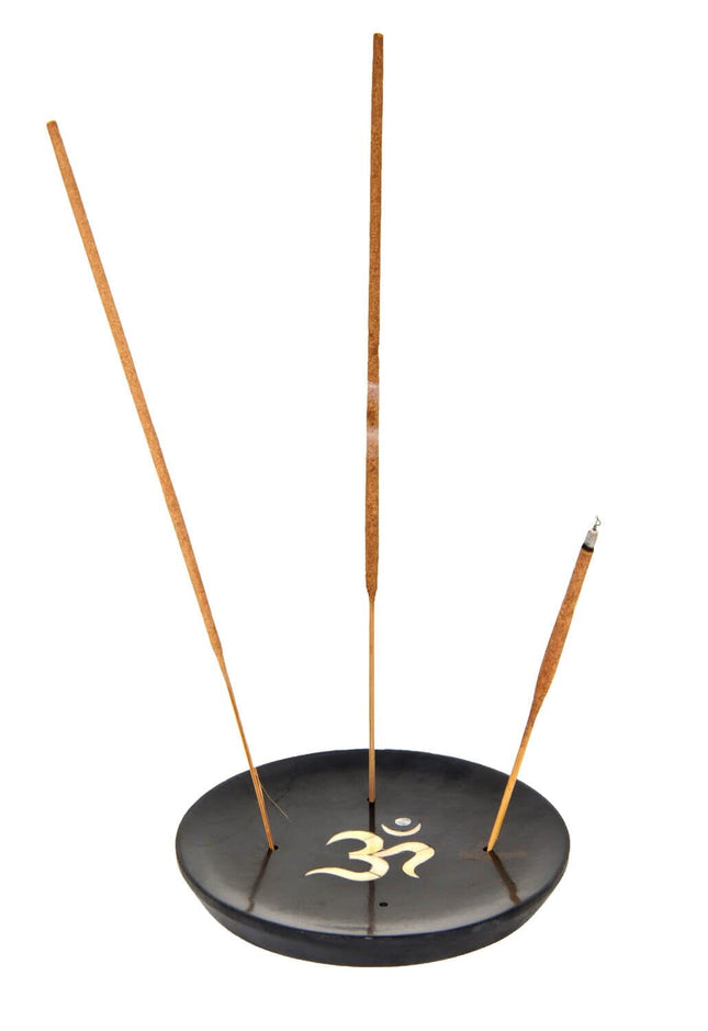 Räucherstäbchenhalter Om Speckstein