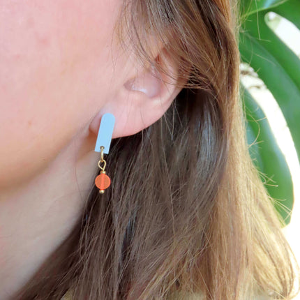 Schwarz Rot Paula Ohrringe