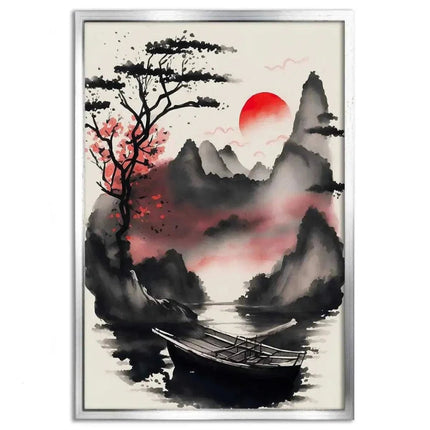 Red Morning - Leinwandbild Japanisch (Canvas) kaufen bei Linkreich – Jetzt entdecken!
