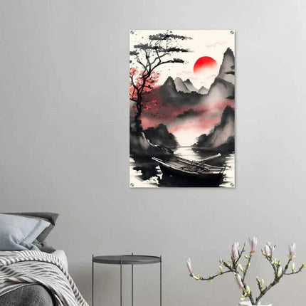 Red Morning - Leinwandbild Japanisch (Canvas) kaufen bei Linkreich – Jetzt entdecken!