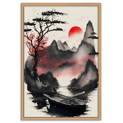 Red Morning - Leinwandbild Japanisch (Canvas) kaufen bei Linkreich – Jetzt entdecken!
