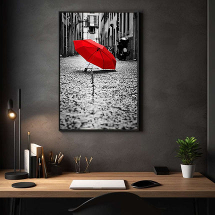 Red Umbrella - Leinwandbild Landschaft (Canvas) kaufen bei Linkreich – Jetzt entdecken!
