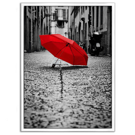 Red Umbrella - Leinwandbild Landschaft (Canvas) kaufen bei Linkreich – Jetzt entdecken!