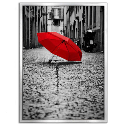 Red Umbrella - Leinwandbild Landschaft (Canvas) kaufen bei Linkreich – Jetzt entdecken!