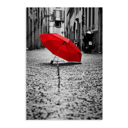 Red Umbrella - Leinwandbild Landschaft (Canvas) kaufen bei Linkreich – Jetzt entdecken!