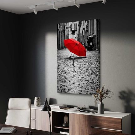 Red Umbrella - Leinwandbild Landschaft (Canvas) kaufen bei Linkreich – Jetzt entdecken!
