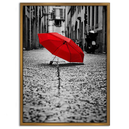 Red Umbrella - Leinwandbild Landschaft (Canvas) kaufen bei Linkreich – Jetzt entdecken!