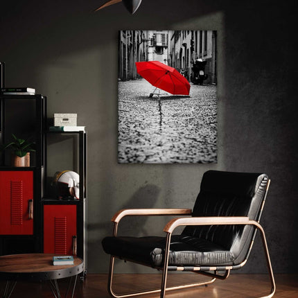 Red Umbrella - Leinwandbild Landschaft (Canvas) kaufen bei Linkreich – Jetzt entdecken!