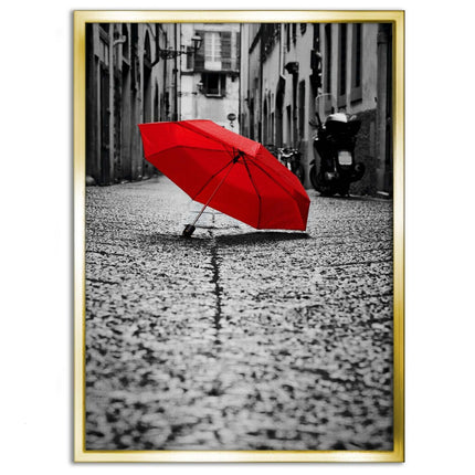 Red Umbrella - Leinwandbild Landschaft (Canvas) kaufen bei Linkreich – Jetzt entdecken!