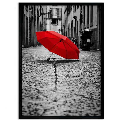 Red Umbrella - Leinwandbild Landschaft (Canvas) kaufen bei Linkreich – Jetzt entdecken!